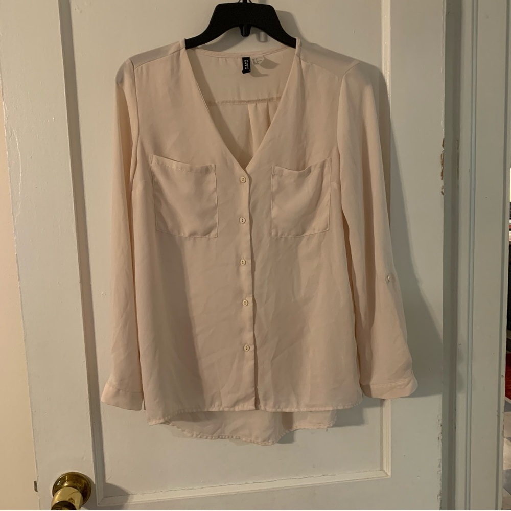 Cream Divided Blouse